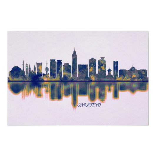 Poster Sarajevo Skyline (Devant)