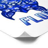 Poster Sarasota Barrier Floride Vacances Tortue tribale (Coin)