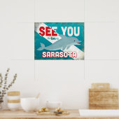 Poster Sarasota Dolphin - Vintage voyage rétro (Cuisine)