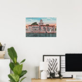 Poster Sarasota, Floride - Vue de John Ringling (Bureau à domicile)