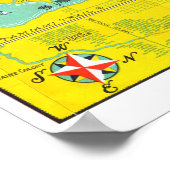 Poster Sarasota Vintage Carte Touristique (Coin)