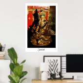 Poster Saraswati, Musique et Poésie (Bureau à domicile)
