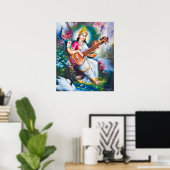 Poster Saraswati par M Ramalingam (Bureau à domicile)