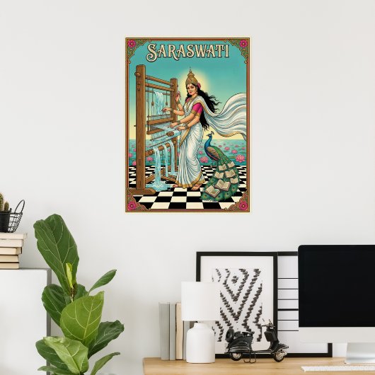 Poster Saraswati V09 (Bureau à domicile)