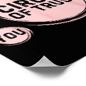 Poster Sarcasm Circle Of Trust Funny (Coin)