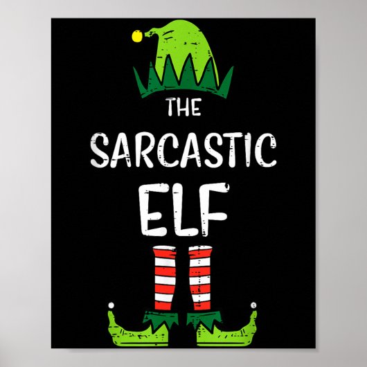Poster Sarcastic Elf Xmas Matching Christmas For Family M (Devant)