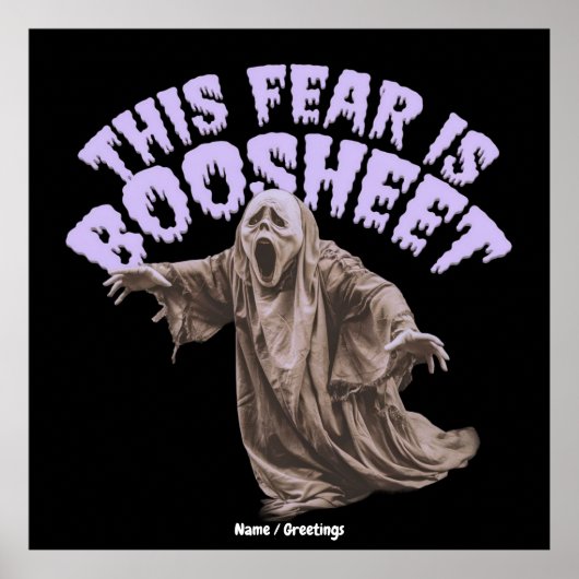 Poster Sarcastic Horror Ghost Slang Pun Graphic (Devant)