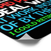 Poster Sarcastic Office Humor Funny Work Quote Ing People (Coin)