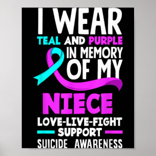 Poster Sarcelle Violet En Mémoire De Ma Nièce Prévention