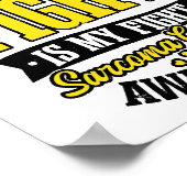 Poster Sarcoma Cancer Chemise Sa Lutte Mon Combat (Coin)