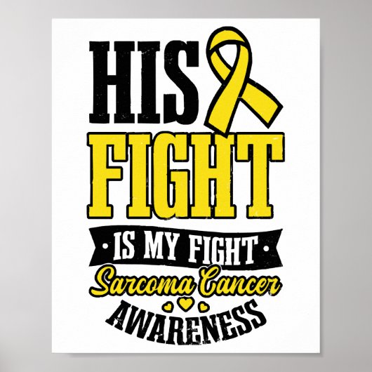 Poster Sarcoma Cancer Chemise Sa Lutte Mon Combat (Devant)