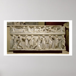 Poster Sarcophage des Muses, romain (marbre)