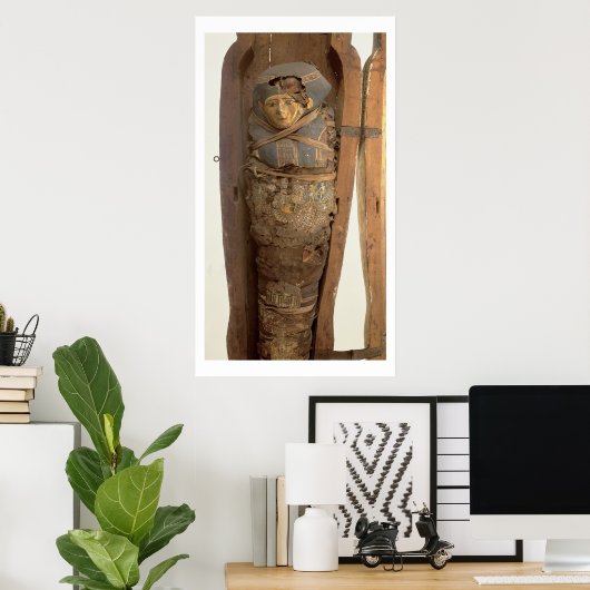 Poster Sarcophagus and mummified body of Psametic I (Bureau à domicile)