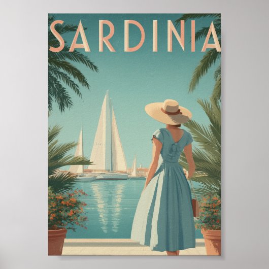 Poster Sardaigne vintage 50s (Devant)