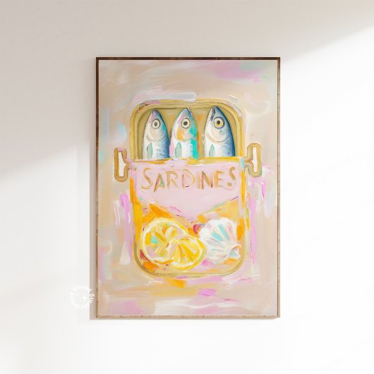 Poster Sardines peinture art imprimer