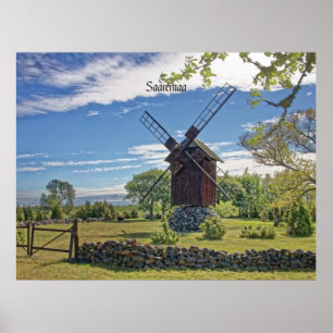 Poster Saremaa, île d'Estonie,