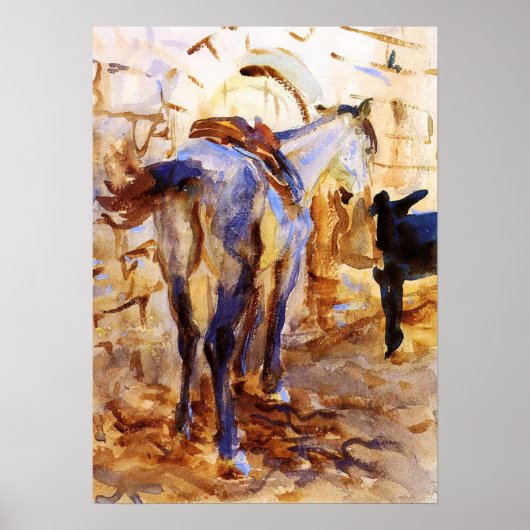 Poster Sargent - Cheval de selle Palestine 1905 (Devant)