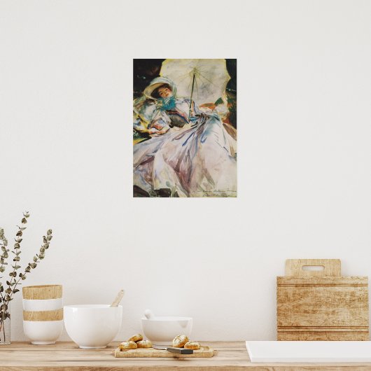 Poster Sargent - Dame Mit Sonnenschirm 1900 (Cuisine)