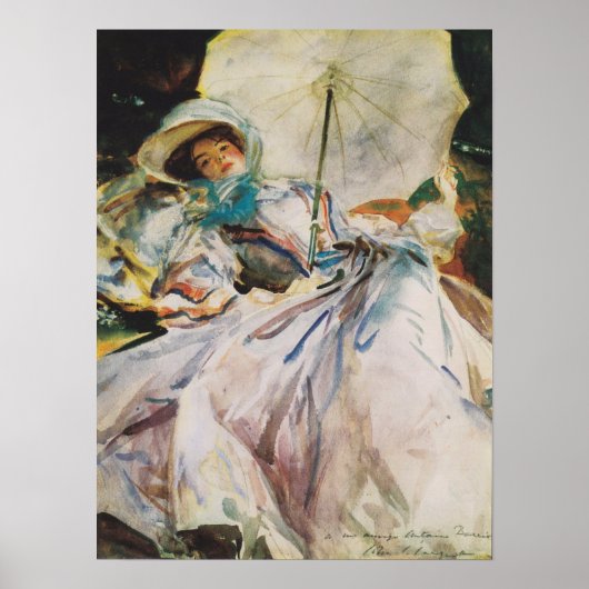 Poster Sargent - Dame Mit Sonnenschirm 1900 (Devant)