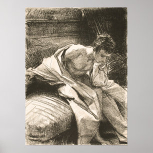 Poster Sargent - Étude D'Un Jeune Homme Assis