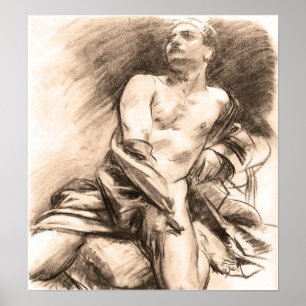 Poster Sargent - Modèle de mise à genoux