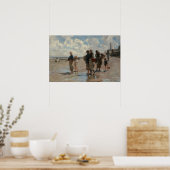 Poster Sargent - Pêche aux huîtres à Cancale (Cuisine)