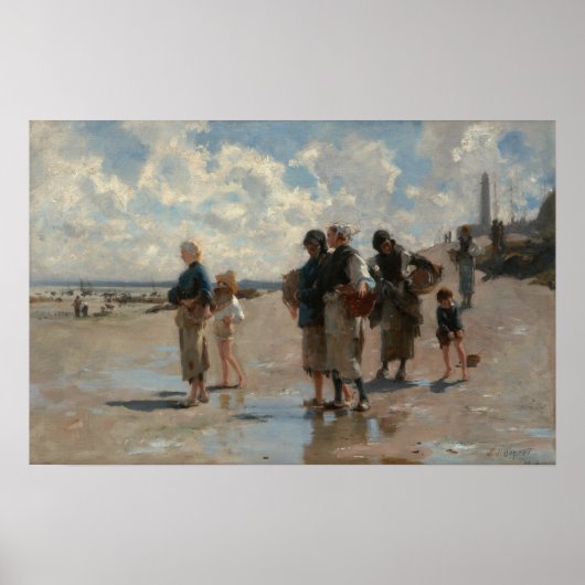 Poster Sargent - Pêche aux huîtres à Cancale (Devant)