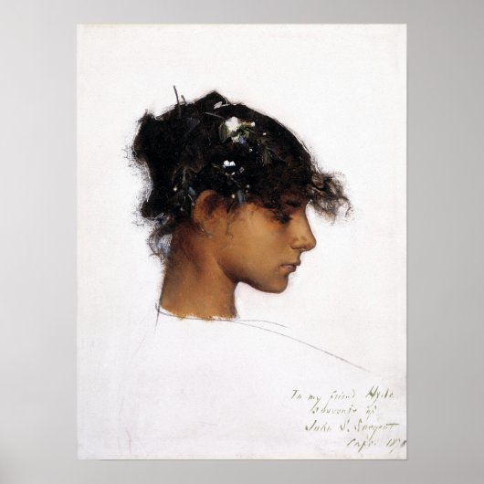 Poster Sargent - Rosina Ferrara (Tête d'une fille de Capr (Devant)