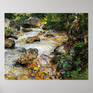 Poster Sargent - Ruisseau à Truites Dans Le Tyrol 1914