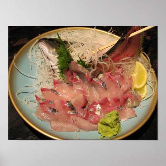 Poster Sashimi 刺 身 ... Nourriture japonaise (Devant)