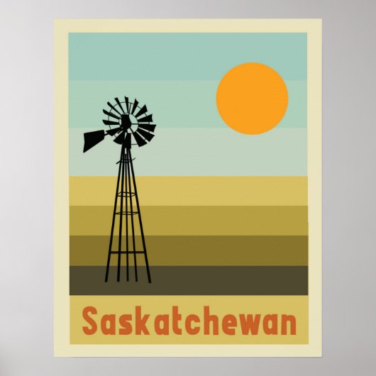 Poster Saskatchewan Canada (Devant)