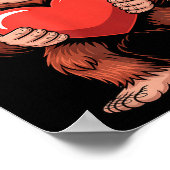 Poster Sasquatch à la Saint-Valentin - Célibataires au cœ (Coin)