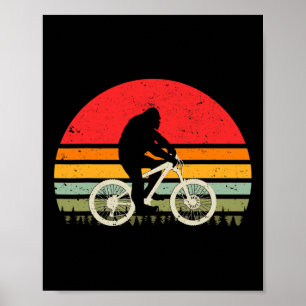 Poster Sasquatch à vélo VTT Vélo de montagne Cyclisme