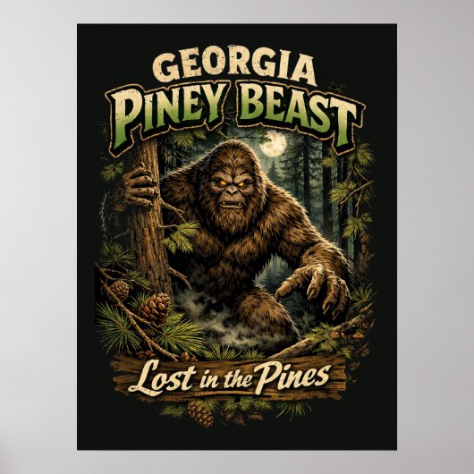 Poster Sasquatch Bigfoot (Devant)