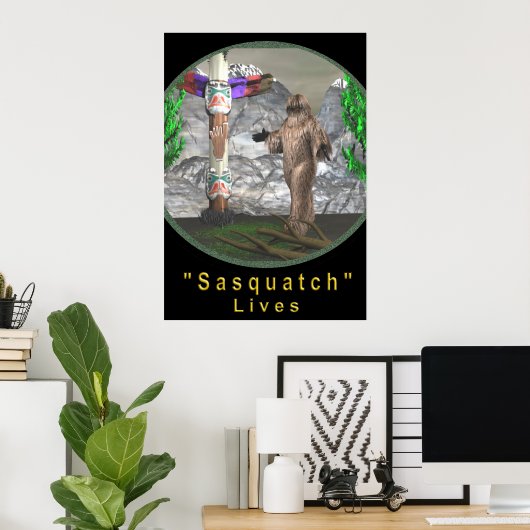 Poster Sasquatch de Bigfoot (Bureau à domicile)