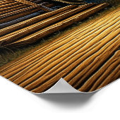 Poster Sasquatch devant une cabane en rondins dans les bo (Coin)