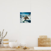 Poster Sasquatch le skieur (Cuisine)