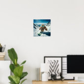 Poster Sasquatch le skieur (Bureau à domicile)