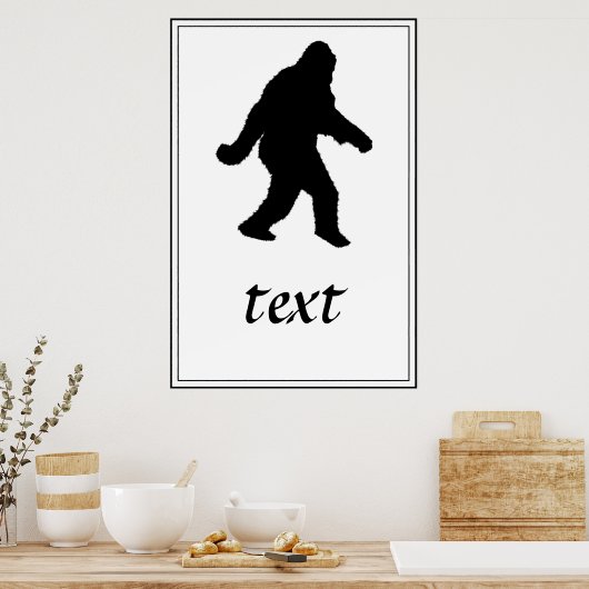 Poster Sasquatch Squatchin' Silhouette (Cuisine)