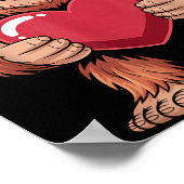 Poster Sasquatch Valentine's Day - Bigfoot Heart Sungles  (Coin)