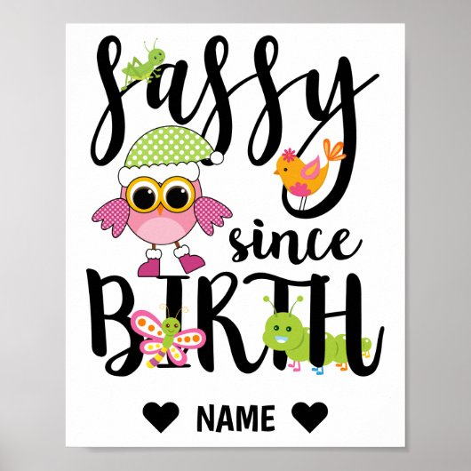 Poster Sassy depuis la naissance (Devant)