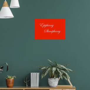 Poster Sassy Funny Epiphany Word Art Red Print