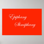 Poster Sassy Funny Epiphany Word Art Red Print (Devant)