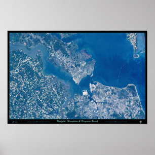 Poster Satellit de la Norfolk Hampton et du Virginia