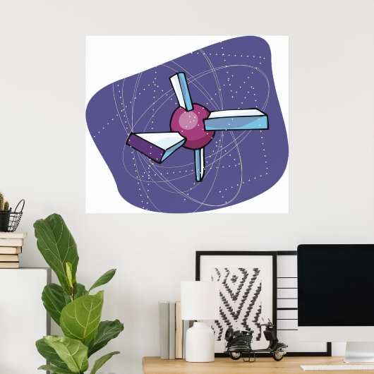 Poster satellite (Bureau à domicile)