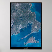 Poster satellite Buzzards Bay, Massachusetts (Devant)