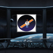 Poster Satellite dans l'espace