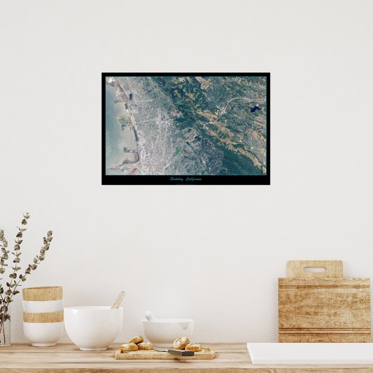 Poster satellite de Berkeley, Californie (Cuisine)