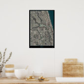 Poster satellite de Jupiter, carte de Floride (Cuisine)