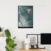 Poster satellite Portland, OR et Mt. St. Helens (Bureau à domicile)